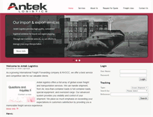 Tablet Screenshot of anteklogistics.com